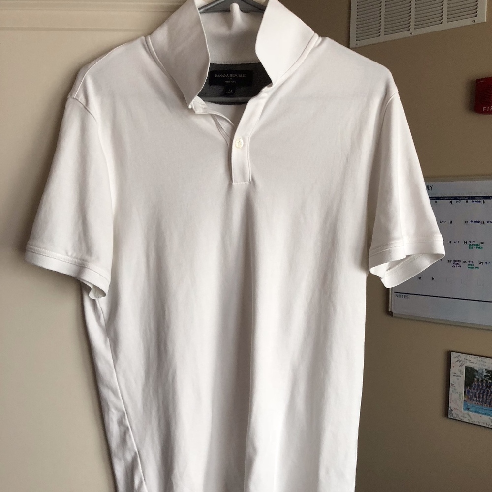 White Banana Republic Mens Polo Size Medium